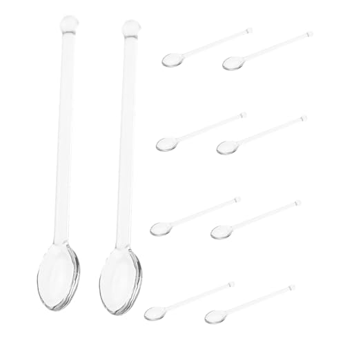 PEPLAYTAL 10 Stück Teiliges Transparente Kaffeerührlöffel Hitzebeständige Glasrührstäbchen für Kaffee Tee und Milch Einfache Vielseitig für Zuhause und Party Geeignet PEPLAYTAL 10 Stück Teiliges Transparente Kaffeerührlöffel Hitzebeständige Glasrührstäbchen für Kaffee Tee und Milch Einfache Vielseitig für Zuhause und Party Geeignet von PEPLAYTAL