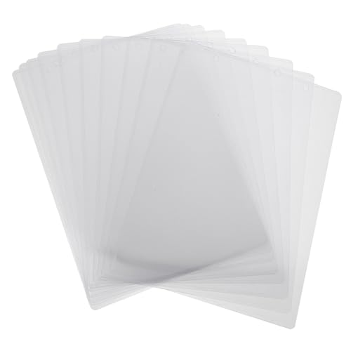 PEPLAYTAL 10 Stück Teiliges Transparente Klarsichthüllen mit Aufhängebohrung Schützende Dokumentenhüllen für Poster Vielseitig Einsetzbar Klarer Sichtschutz für Supermarkt und Büro von PEPLAYTAL