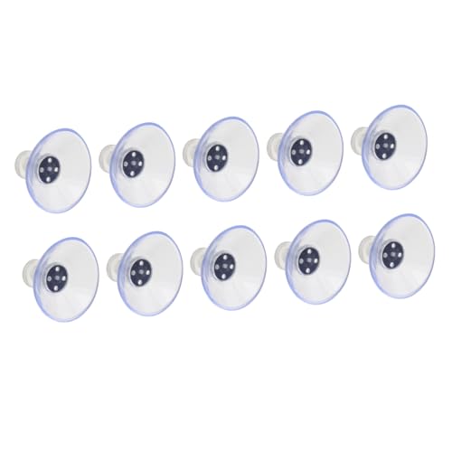 PEPLAYTAL 10 Stück Teiliges Transparente Starke Schraubsaugnäpfe mit Manueller Feststellfunktion und Rändelmutter Geeignet für Glasflächen Wie Fenster Spiegel und Aquarien Vielseitig für von PEPLAYTAL