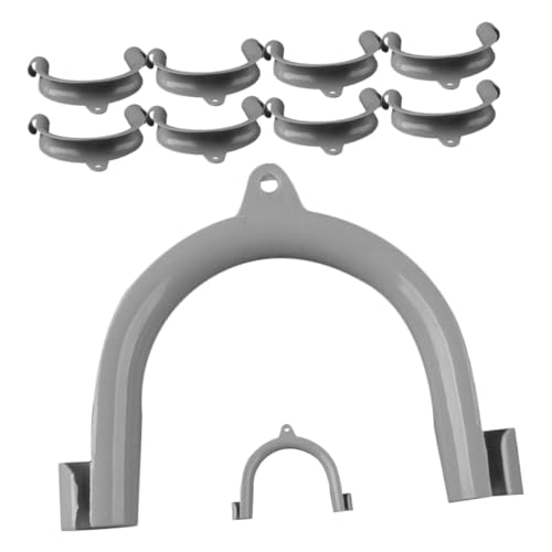 PEPLAYTAL 10 Stück Teiliges Waschmaschinen Ablaufschlauch Befestigungsset U förmige Halterung aus Robustem Kunststoff für Sichere Fixierung Verhindert Wasseraustritt Langlebiger Ablauf von PEPLAYTAL