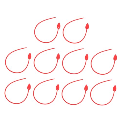 PEPLAYTAL 10 Stück Wiederverwendbare Silikon Kabelbinder Selbstsichernd Flexibel Langlebig für USB Kopfhörerkabel Kabelmanagement Zuhause Büro Reisen Robust und Waschbar Rot PEPLAYTAL 10 Stück Wiederverwendbare Silikon Kabelbinder Selbstsichernd Flexibel Langlebig für USB Kopfhörerkabel Kabelmanagement Zuhause Büro Reisen Robust und Waschbar Rot von PEPLAYTAL