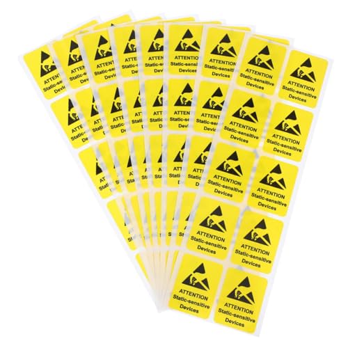 PEPLAYTAL 100 Stück Anti elektrostatische Warnaufkleber Hochklebende Elektrostatik Sicherheitsetiketten Warnhinweis Nicht Berühren Robuste Haftung für Zuhause Büro Werkstatt Schutz vor PEPLAYTAL 100 Stück Anti elektrostatische Warnaufkleber Hochklebende Elektrostatik Sicherheitsetiketten Warnhinweis Nicht Berühren Robuste Haftung für Zuhause Büro Werkstatt Schutz vor von PEPLAYTAL