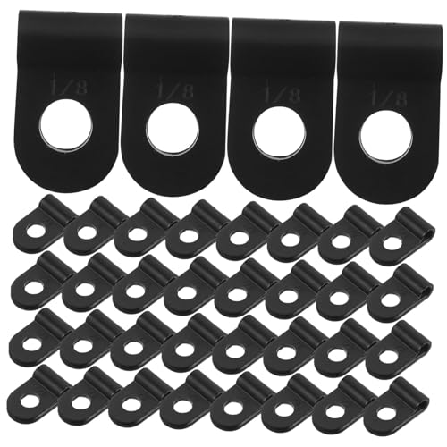 PEPLAYTAL 100 Stück PVC Kabelhalter Clips Drahtklammern Kabel Organizer für Licht und Stromkabel Outdoor Kabelmanagement Schwarz PEPLAYTAL 100 Stück PVC Kabelhalter Clips Drahtklammern Kabel Organizer für Licht und Stromkabel Outdoor Kabelmanagement Schwarz von PEPLAYTAL
