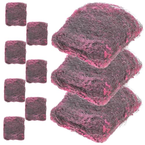 PEPLAYTAL 10er Packung Edelstahl Scheuerschwämme Rostfreie Stahlwolle Pads Vielseitige Utensilienreinigung Kratzfest für Küche Bad Grill und Töpfe Wiederverwendbar von PEPLAYTAL
