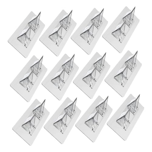 PEPLAYTAL 12 Stück Teiliges Selbstklebendes Regalbodenträger Transparent ohne Bohren Starke Halterung für Schrank Kleiderschrank Bücherregal und Sideboard Kratzfest Langlebig Einfache von PEPLAYTAL