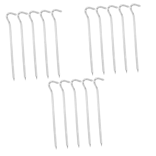 PEPLAYTAL 15 Stück Teiliges Aluminiumlegierung Zelt Heringe Stabile Fragezeichen Form Wetterbeständig Vielseitig Einsetzbar für Zelte Pavillons Fußballnetze für Camping und Outdoor Einsätze von PEPLAYTAL