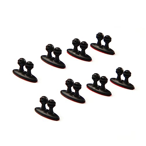 PEPLAYTAL 16 Stück Kabelclips Praktische Kabelbinder zur Organisation von Ladekabeln Autokabeln und Anderen Drähten Robuste Leichte und Kompakte Drahtfixierer für Schreibtisch und Auto von PEPLAYTAL