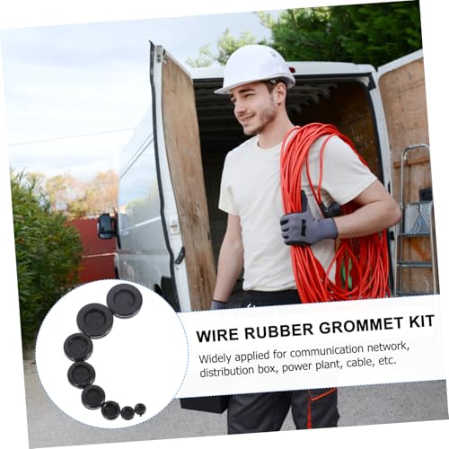 PEPLAYTAL 170 Stück Teiliges Gummitüllen Sortiment Kit Robuste Kabeldurchführung aus Gummi Wasserfeste Dichtungsringe für Kabel Drahtschutz für Elektro Industrieanwendungen von PEPLAYTAL