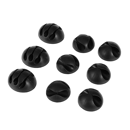 PEPLAYTAL 18 Stück Teiliges Kabelorganisator für Schreibtisch Kabelclips Schwarz für Tv PC Laptop und Büro Einlochige Zweilochige Dreilochige Halterungen Kabelmanagement für Aufgeräumtes von PEPLAYTAL