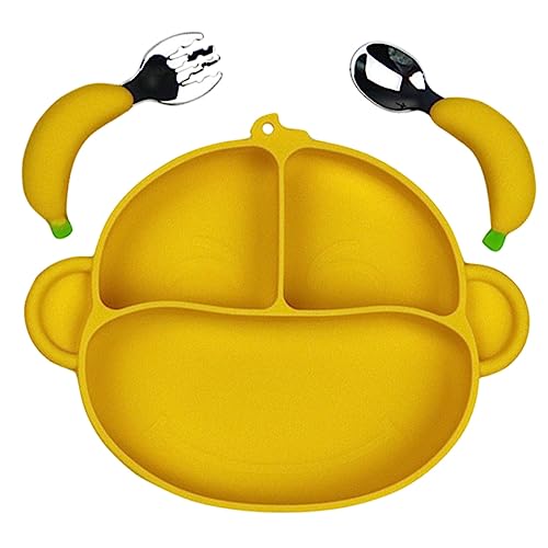 PEPLAYTAL 1Satz Snackplatte für Kleinkinder Rutschfeste Servierplatte mit und für Snacks Obst und Süßigkeiten Babypeller Kompakter von PEPLAYTAL