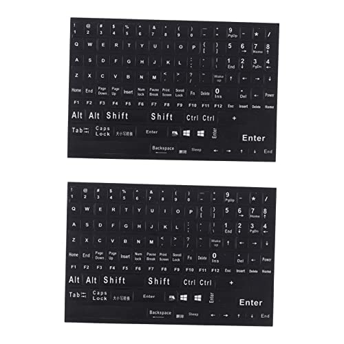 PEPLAYTAL 2 Blätter Englische Tastaturaufkleber Selbstklebend Langlebig für Laptop und Desktop Ersetzt Abgenutzte Tasten Einfache Anbringung Geeignet für Büro Schule und Zuhause PEPLAYTAL 2 Blätter Englische Tastaturaufkleber Selbstklebend Langlebig für Laptop und Desktop Ersetzt Abgenutzte Tasten Einfache Anbringung Geeignet für Büro Schule und Zuhause von PEPLAYTAL