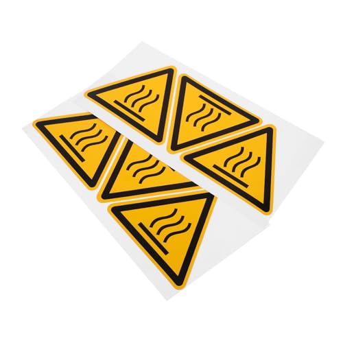 PEPLAYTAL 2 Blätter Warnaufkleber Hochtemperatur Warnschild Selbstklebend Hitzefest Für Innen Außen Glatte Oberflächen Sicherheitskennzeichnung Für Baustelle Werkstatt von PEPLAYTAL