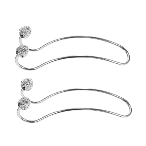 PEPLAYTAL 2 STÜCK Teiliges Auto Sitzhaken aus Edelstahl mit Strassverzierung Multifunktionaler Aufbewahrungshaken für Rücksitz Platzsparend Belastbar für Autositz Kopfstütze von PEPLAYTAL