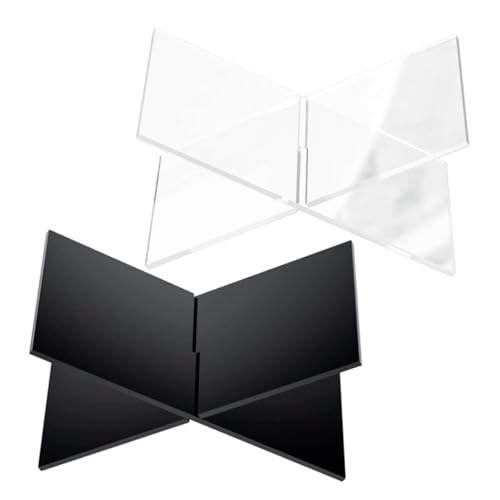 PEPLAYTAL 2 Sätze Buchhalter Acryl Transparent Schwarz Offenes Buch Display Ständer für Bibeln Kochrezepte Zeitschriften Platzsparend Tischständer für Zuhause und Küche von PEPLAYTAL