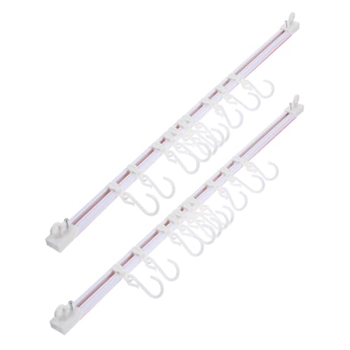 PEPLAYTAL 2 Satz Teiliges Selbstklebendes Küchen Wandhaken Lang mit Verschiebbaren Haken Multifunktionales Kunststoff Wandhängeregalsystem zur Platzsparenden Küchenutensilien Aufbewahrung PEPLAYTAL 2 Satz Teiliges Selbstklebendes Küchen Wandhaken Lang mit Verschiebbaren Haken Multifunktionales Kunststoff Wandhängeregalsystem zur Platzsparenden Küchenutensilien Aufbewahrung von PEPLAYTAL