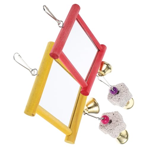 PEPLAYTAL 2 Stück Bunte Papageien Spiegel Kauspielzeuge Dekorative Vogelspielzeuge für Wellensittiche Papageien Hühner Multifunktional Robust zur Beschäftigung und Käfigdekoration Geeignet PEPLAYTAL 2 Stück Bunte Papageien Spiegel Kauspielzeuge Dekorative Vogelspielzeuge für Wellensittiche Papageien Hühner Multifunktional Robust zur Beschäftigung und Käfigdekoration Geeignet von PEPLAYTAL