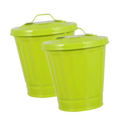 PEPLAYTAL 2 Stück Desktop Abfalleimer aus Eisen mit Deckel Kleiner Mülleimer für Büro und Zuhause Platzsparender Papierkorb für Wohnzimmer Schlafzimmer Leicht zu Reinigen und Dekorativ PEPLAYTAL 2 Stück Desktop Abfalleimer aus Eisen mit Deckel Kleiner Mülleimer für Büro und Zuhause Platzsparender Papierkorb für Wohnzimmer Schlafzimmer Leicht zu Reinigen und Dekorativ von PEPLAYTAL