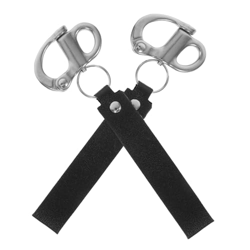 PEPLAYTAL 2 Stück Edelstahl Schnellverschluss Schäkel mit Ledergriff Teiliges Feuerwehrzubehör Robuster Federbelasteter Schnappschäkel mit Drehgelenk Sicherer Karabiner für Gurte und PEPLAYTAL 2 Stück Edelstahl Schnellverschluss Schäkel mit Ledergriff Teiliges Feuerwehrzubehör Robuster Federbelasteter Schnappschäkel mit Drehgelenk Sicherer Karabiner für Gurte und von PEPLAYTAL