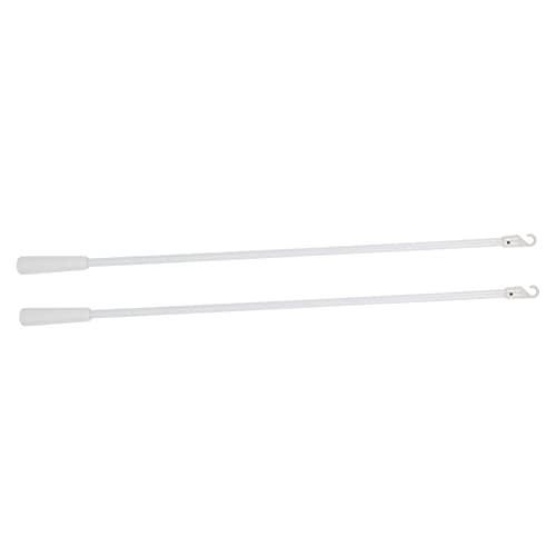PEPLAYTAL 2 Stück Fiberglas Vertikaljalousie Drehstab Weiß mit Haken Stabiles Vorhangziehstab für Einfache Bedienung und Sichere Wandbefestigung von PEPLAYTAL