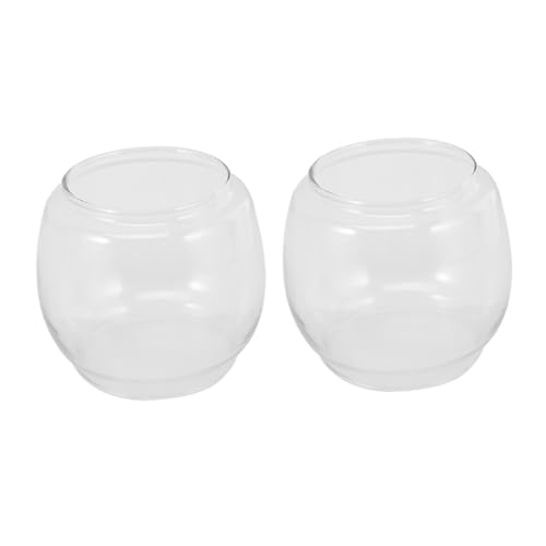 PEPLAYTAL 2 Stück Glas Lampenschirm Ersatzglas für Petroleumlampe Transparenter Kerosin Lampenschutz Retro Runder Öl Lampenschirm Robustes Glas für Vintage Öllampe Outdoor und Innenbereich PEPLAYTAL 2 Stück Glas Lampenschirm Ersatzglas für Petroleumlampe Transparenter Kerosin Lampenschutz Retro Runder Öl Lampenschirm Robustes Glas für Vintage Öllampe Outdoor und Innenbereich von PEPLAYTAL