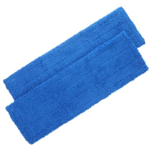 PEPLAYTAL 2 Stück Korallenfleece Mop ersatzkopf Waschbare Saugfähige Flachmopp pads Langlebige Wiederverwendbare Reinigungstücher Fliesen Marmorböden Geeignet für Haushalt und Gewerbe von PEPLAYTAL