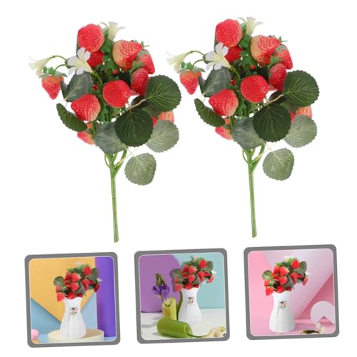PEPLAYTAL 2 Stück Künstliche Erdbeerblumen Lebensechte Langlebige Tischdekoration für Wohnzimmer Büro Küche Realistische Pflanzenimitate ohne Pflegeaufwand Dekorative Früchte für Zuhause PEPLAYTAL 2 Stück Künstliche Erdbeerblumen Lebensechte Langlebige Tischdekoration für Wohnzimmer Büro Küche Realistische Pflanzenimitate ohne Pflegeaufwand Dekorative Früchte für Zuhause von PEPLAYTAL