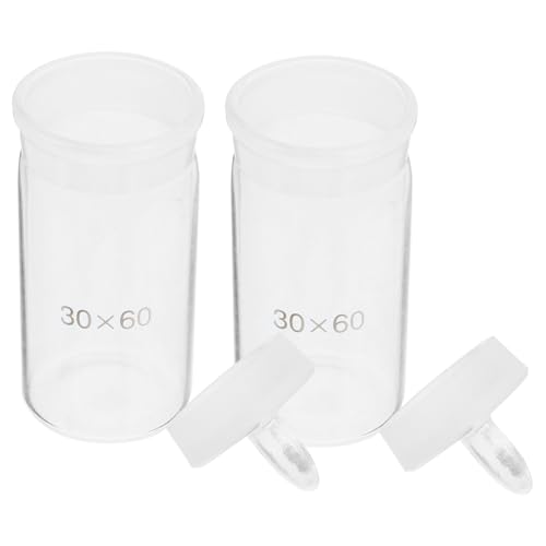PEPLAYTAL 2 Stück Laboratory Weighing Bottle Glas Form Weighing Holder für Präzises Abwiegen von Proben im Chemielabor Robustes Glas für Unterricht und Experimente von PEPLAYTAL