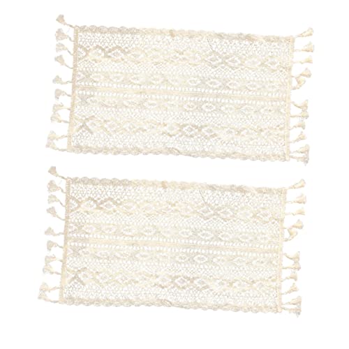 PEPLAYTAL 2 Stück Lace Tischsets Weiß Spitzen Tischläufer Western Food Platzmatten Elegant für Hochzeit Hotel Restaurant Tischdekoration PEPLAYTAL 2 Stück Lace Tischsets Weiß Spitzen Tischläufer Western Food Platzmatten Elegant für Hochzeit Hotel Restaurant Tischdekoration von PEPLAYTAL