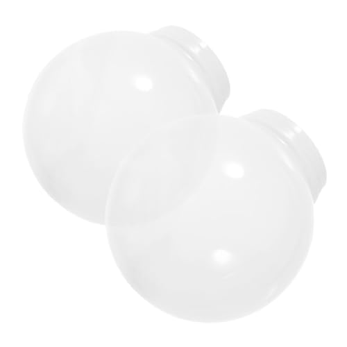 PEPLAYTAL 2 Stück Lampenschirme Kugelform Pendelleuchte Ersatz Lampenschirm mit Gewindemündung Langlebig Sicher und Einfach zu Montieren für Deckenleuchten und Wandleuchten von PEPLAYTAL