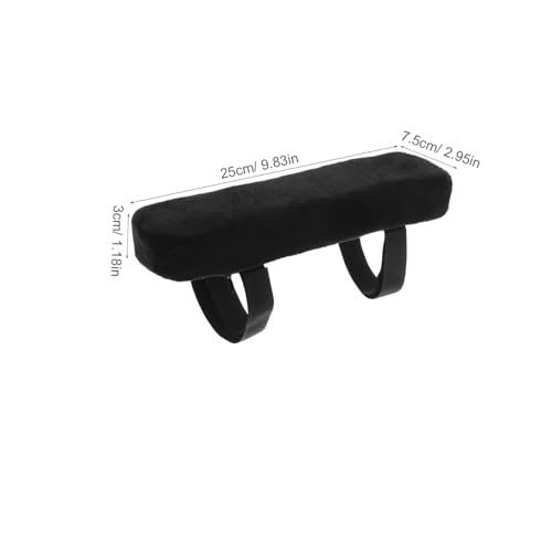 PEPLAYTAL 2 Stück Memory Foam Armlehnenpolster Ergonomische Armpolster mit Rutschfestem Bezug Langlebig Weich für Bürostuhl Gaming Chair und Schwarz von PEPLAYTAL