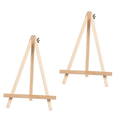 PEPLAYTAL 2 Stück Mini Staffelei aus Holz Leichter Tragbarer Malständer Robustes Dreibein Design für Kleine Bilder Fotos und Kinderzeichnungen Praktischer Tisch Displayhalter für Atelier und von PEPLAYTAL