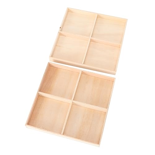 PEPLAYTAL 2 Stück Praktische Holzbox Aufbewahrungsbox aus Naturholz mit Fächern Multifunktional für Kosmetik DIY Kleinteile Langlebige Desktop Dekoration Zuhause Khaki PEPLAYTAL 2 Stück Praktische Holzbox Aufbewahrungsbox aus Naturholz mit Fächern Multifunktional für Kosmetik DIY Kleinteile Langlebige Desktop Dekoration Zuhause Khaki von PEPLAYTAL