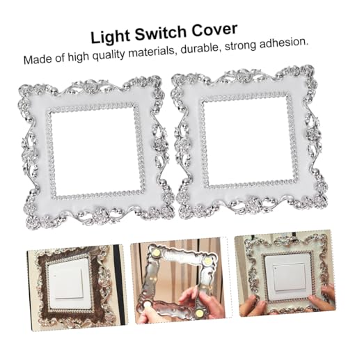 PEPLAYTAL 2 Stück Teiliges Europäischer Schutzschalter Aufkleber aus Stabilem Kunststoff Lichtdurchlässige Schalterabdeckung Dekorative Steckdosen schutzjacke Einfache Anbringung Silberne PEPLAYTAL 2 Stück Teiliges Europäischer Schutzschalter Aufkleber aus Stabilem Kunststoff Lichtdurchlässige Schalterabdeckung Dekorative Steckdosen schutzjacke Einfache Anbringung Silberne von PEPLAYTAL