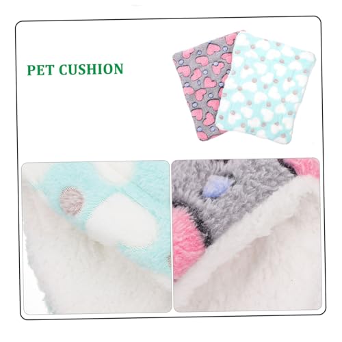 PEPLAYTAL 2 Stück Teiliges Haustier Wärmepad Weiche Dicke Kuscheldecke aus Lammwolle für Hamster Meerschweinchen Kaninchen Waschbar Warm und Bequem für Kleintiere von PEPLAYTAL
