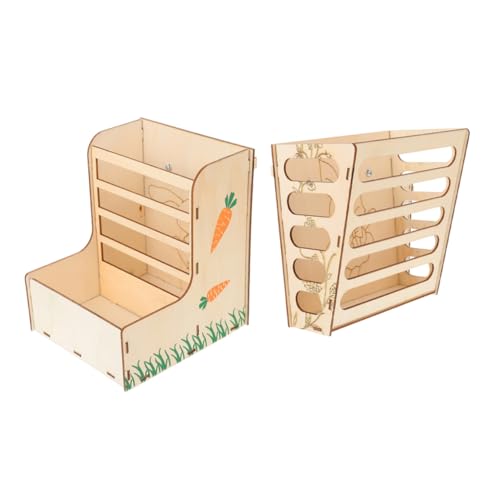 PEPLAYTAL 2 Stück Teiliges Kaninchen heuraufe und Futternapf aus Robustem Verschleißfest Platzsparend Hygienisch zur Futteraufbewahrung und Futterversorgung für Kleintiere Wie Hasen und von PEPLAYTAL