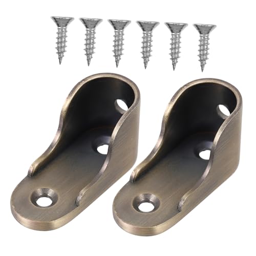 PEPLAYTAL 2 Stück Teiliges Kleiderstangenhalter aus Robustem Flache Flanschbefestigung Fach Schraubenlöchern Stabile Garderobenstangenhalterung für Schrank Duschstangen Bronzefarben PEPLAYTAL 2 Stück Teiliges Kleiderstangenhalter aus Robustem Flache Flanschbefestigung Fach Schraubenlöchern Stabile Garderobenstangenhalterung für Schrank Duschstangen Bronzefarben von PEPLAYTAL