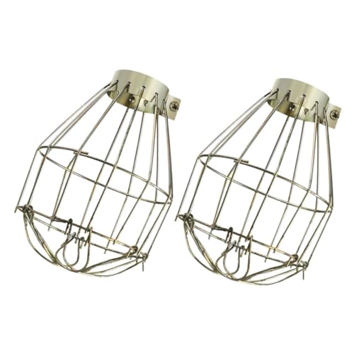 PEPLAYTAL 2 Stück Teiliges Metallisches Lampenschutzgitter Hitzebeständig Robust Langlebig Lampshade Guard Schutz für Emaille lampen für Bar Restaurant Einfach Montierbar von PEPLAYTAL