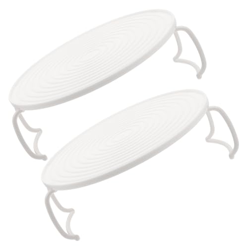 PEPLAYTAL 2 Stück Teiliges Mikrowellen Dampfgareinsatz Multifunktionaler Hitzebeständiger Dampfkorb und Stapelbares Küchenschicht Regal Platzsparend Langlebig für Gesundes Gemüse Dämpfen von PEPLAYTAL