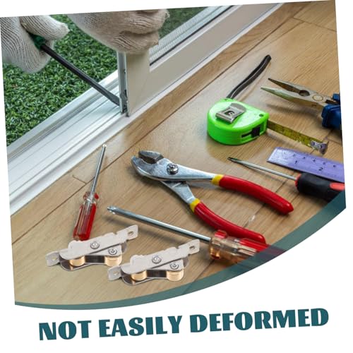 PEPLAYTAL 2 Stück Teiliges Schiebetür laufrollen Stahl Hohe Tragfähigkeit Geräuscharm Verschleißfest für Kunststoffstahl glasfenster und Terrassentüren Kompatibel mit Mehreren Modellen von PEPLAYTAL