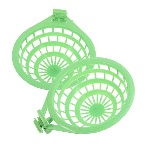 PEPLAYTAL 2 Stück Teiliges Vogel Nest Aufbewahrungsbecken aus Grünem Kunststoff Dicht Verschließbar Langlebig und Praktisch für Heim und Außeneinsatz als Vogelnesthalter von PEPLAYTAL