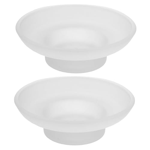 PEPLAYTAL 2 Stück Transparente Runde Glas seifenschale Selbstablaufendem Design Hygienisch Kompakt für Bad Dusche Waschbecken Langlebig und Leicht zu Reinigen Eleganter Seifenhalter PEPLAYTAL 2 Stück Transparente Runde Glas seifenschale Selbstablaufendem Design Hygienisch Kompakt für Bad Dusche Waschbecken Langlebig und Leicht zu Reinigen Eleganter Seifenhalter von PEPLAYTAL