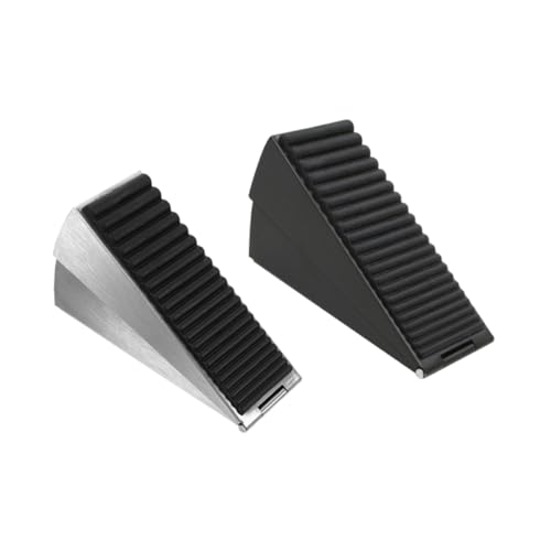 PEPLAYTAL 2 Stück Verstellbarer Edelstahl Türstopper mit Rutschfester Gummibasis Höhenverstellbarer Türkeil für Küchen Schrankschiebetüren Robust Langlebig von PEPLAYTAL