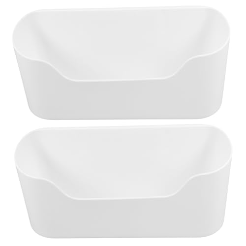 PEPLAYTAL 2 Stück Wandmontierter Küchenorganizer Selbstklebende Aufbewahrungsbox für Schranktüren Vielseitiger Transparenter Ordnungshelfer für Küche Bad Büro Platzsparend und von PEPLAYTAL