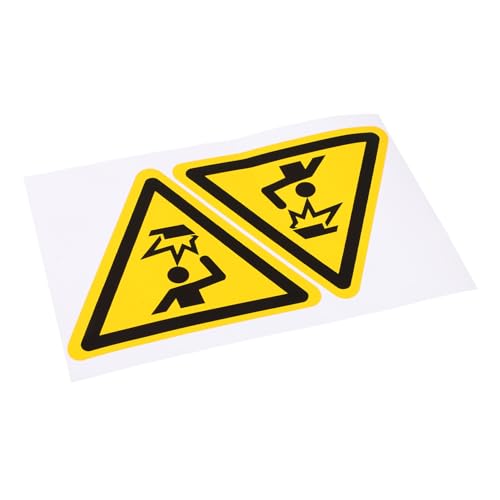PEPLAYTAL 2 Stück Warnschild Vorsicht Kopf Teiliges PVC Warnaufkleber Auffälliges Selbstklebendes Sicherheitsetikett für Lager und Parkplätze Stoßfest Haftend Leicht Sichtbar Kopfschutz von PEPLAYTAL