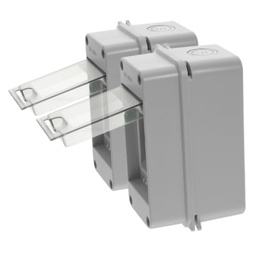 PEPLAYTAL 2 Stück Wege Verteilerkasten Wetterfeste Outdoor Box mit Transparentem Sichtfenster Schutzgehäuse für Leitungsschutzschalter Stromkreisverteiler Robuste Elektrobox für von PEPLAYTAL