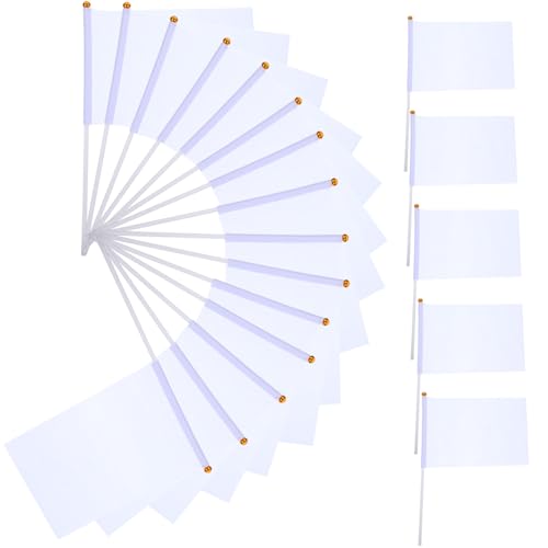 PEPLAYTAL 20 Stück Teiliges Weiße Handbetriebene Kommandofahnen für Schiedsrichter Leichte Langlebige Weiße Flaggen mit Stab für Sportveranstaltungen Partys und Fans Einfach zu Halten PEPLAYTAL 20 Stück Teiliges Weiße Handbetriebene Kommandofahnen für Schiedsrichter Leichte Langlebige Weiße Flaggen mit Stab für Sportveranstaltungen Partys und Fans Einfach zu Halten von PEPLAYTAL