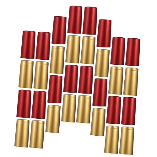 PEPLAYTAL 200 Stck Weinflaschen Schrumpfkappen Hitzeempfindliche Verpackung für Weinflaschen Rote und Goldene Kappen für Weinkeller und Hausgebrauch von PEPLAYTAL