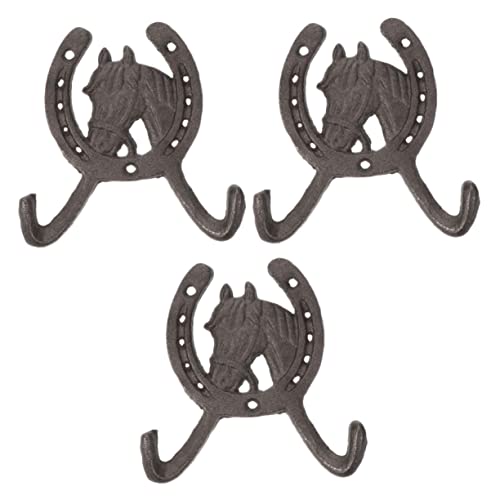 PEPLAYTAL 3 Stk. Teiliges Wandhaken aus Metall Dekorative Pferdekopf Wandhalter Robuste Garderoben und Schlüsselhaken für Haushalt und Garten Kompakte Rustikale Wanddeko PEPLAYTAL 3 Stk. Teiliges Wandhaken aus Metall Dekorative Pferdekopf Wandhalter Robuste Garderoben und Schlüsselhaken für Haushalt und Garten Kompakte Rustikale Wanddeko von PEPLAYTAL