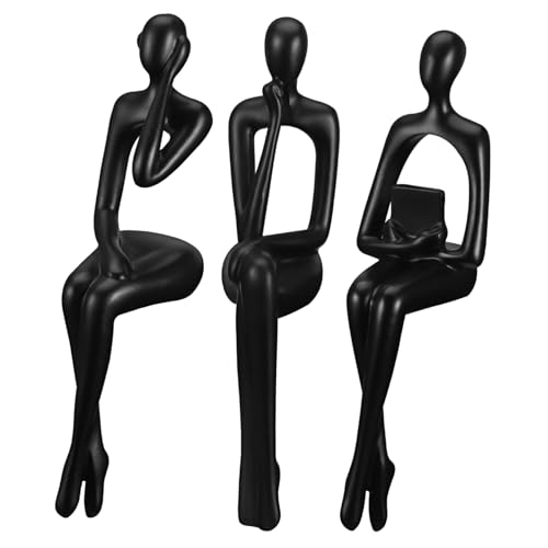 PEPLAYTAL 3 Stück Abstrakte Sitzende Figur Statue Teiliges Resin Deko für Wohnzimmer Bücherregal Büro Schreibtisch Moderne Kunstfigur als Stilvolle Inneneinrichtung und Vielseitige PEPLAYTAL 3 Stück Abstrakte Sitzende Figur Statue Teiliges Resin Deko für Wohnzimmer Bücherregal Büro Schreibtisch Moderne Kunstfigur als Stilvolle Inneneinrichtung und Vielseitige von PEPLAYTAL