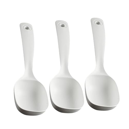 PEPLAYTAL 3 Stück Großer Suppenkelle aus Hitzebeständigem PP Langlebiger Küchenlöffel mit Langem Griff Ergonomisch für Zuhause Restaurant Kantine und Kochen von Suppe und Brei von PEPLAYTAL